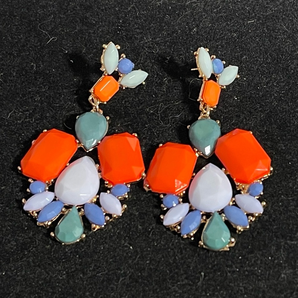 Colorful Statement Chandelier Earrings